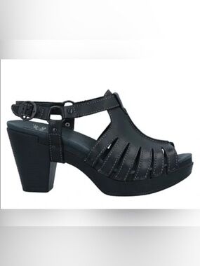 Dansko Black Leather Sandals Size EU37